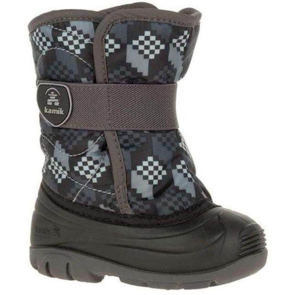 BRAND NEW toddler boy girl kamik snowbug 4 black winter snow boots size 5 6 7 - Picture 2 of 7